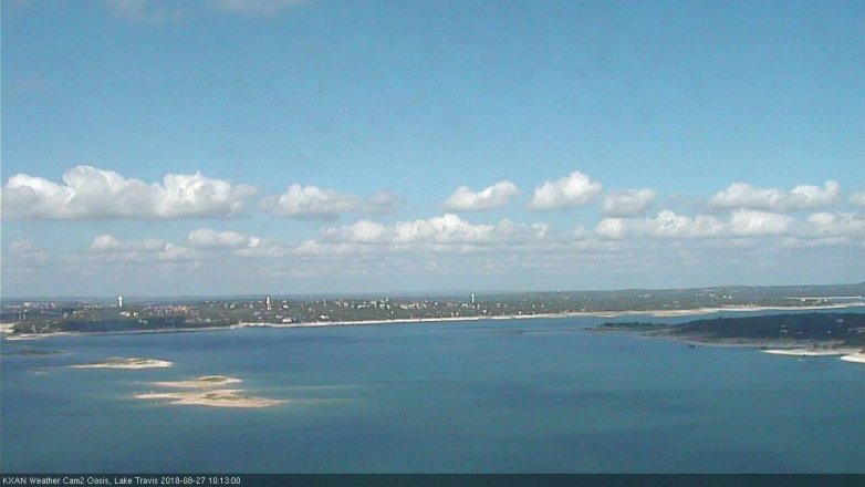 Lake Travis webcam, August 27, 2018 9:15 AM CT