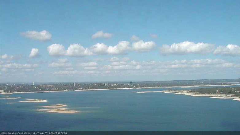 Lake Travis webcam, August 27, 2018 9:35 AM CT