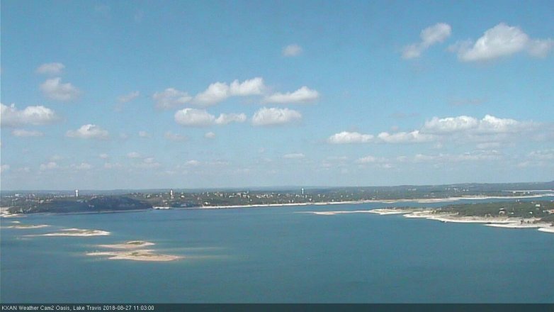 Lake Travis webcam, August 27, 2018 10:05 AM CT