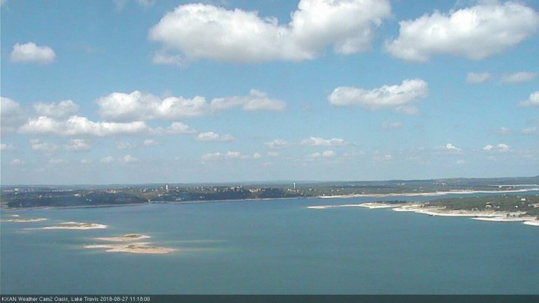 Lake Travis webcam, August 27, 2018 10:20 AM CT