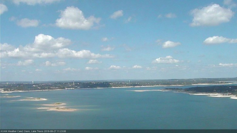 Lake Travis webcam, August 27, 2018 10:25 AM CT