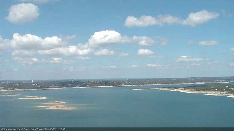 Lake Travis webcam, August 27, 2018 10:30 AM CT