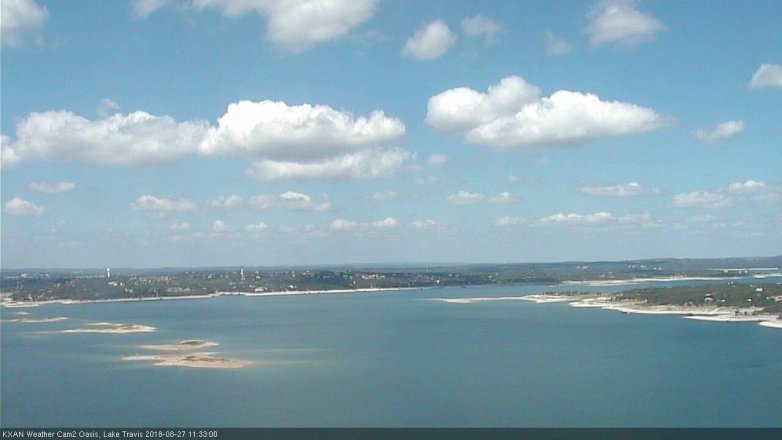 Lake Travis webcam, August 27, 2018 10:35 AM CT