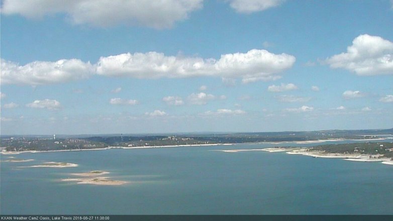 Lake Travis webcam, August 27, 2018 10:40 AM CT