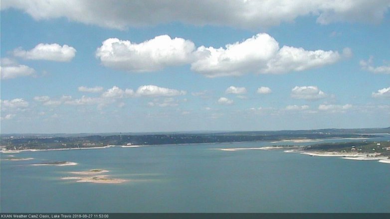 Lake Travis webcam, August 27, 2018 10:55 AM CT