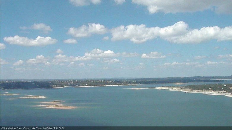 Lake Travis webcam, August 27, 2018 11:00 AM CT