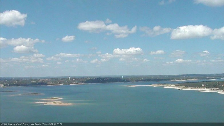 Lake Travis webcam, August 27, 2018 11:05 AM CT