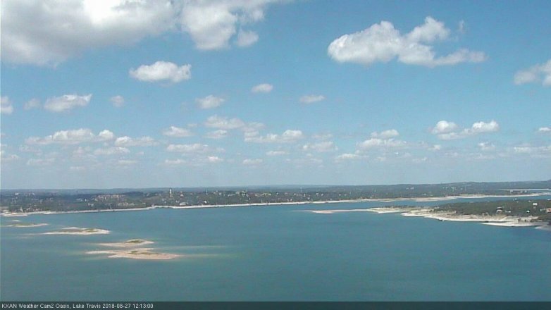 Lake Travis webcam, August 27, 2018 11:15 AM CT