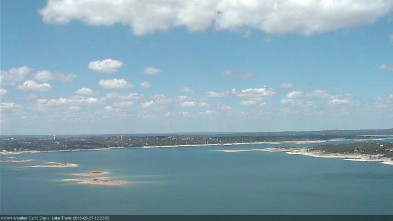 Lake Travis webcam, August 27, 2018 11:25 AM CT
