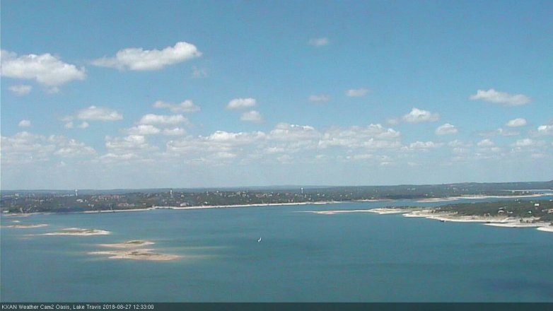 Lake Travis webcam, August 27, 2018 11:35 AM CT