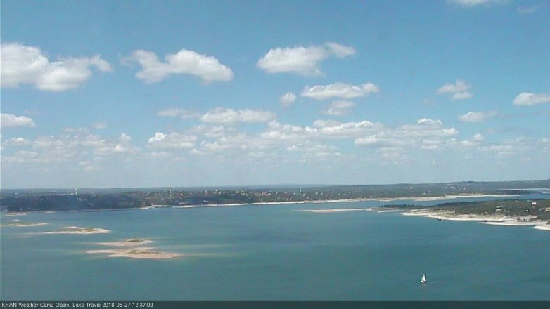 Lake Travis webcam, August 27, 2018 11:40 AM CT