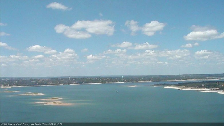 Lake Travis webcam, August 27, 2018 11:45 AM CT