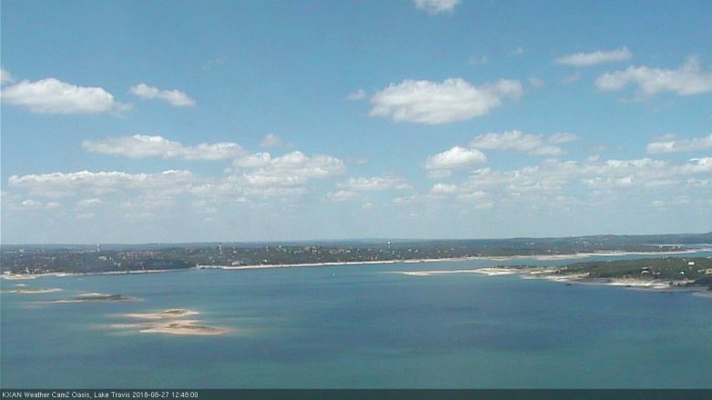 Lake Travis webcam, August 27, 2018 11:50 AM CT