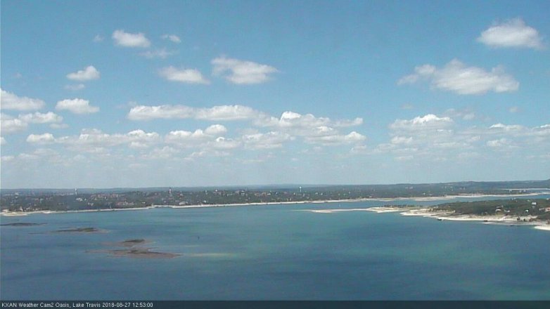 Lake Travis webcam, August 27, 2018 11:55 AM CT