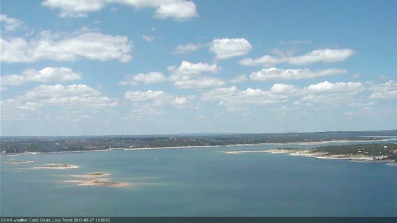Lake Travis webcam, August 27, 2018 12:10 PM CT
