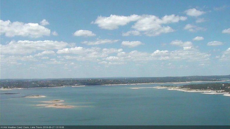 Lake Travis webcam, August 27, 2018 12:20 PM CT