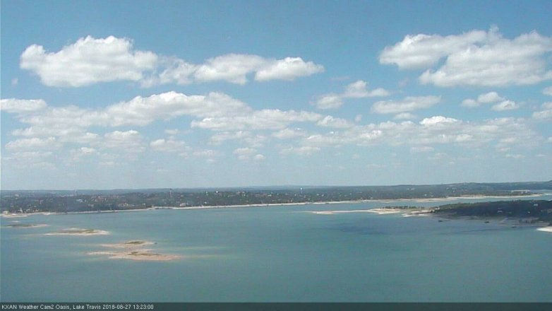 Lake Travis webcam, August 27, 2018 12:25 PM CT