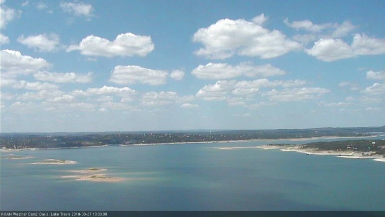 Lake Travis webcam, August 27, 2018 12:35 PM CT