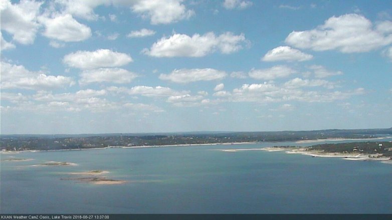 Lake Travis webcam, August 27, 2018 12:40 PM CT
