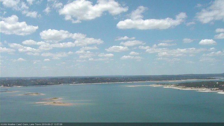 Lake Travis webcam, August 27, 2018 1:00 PM CT
