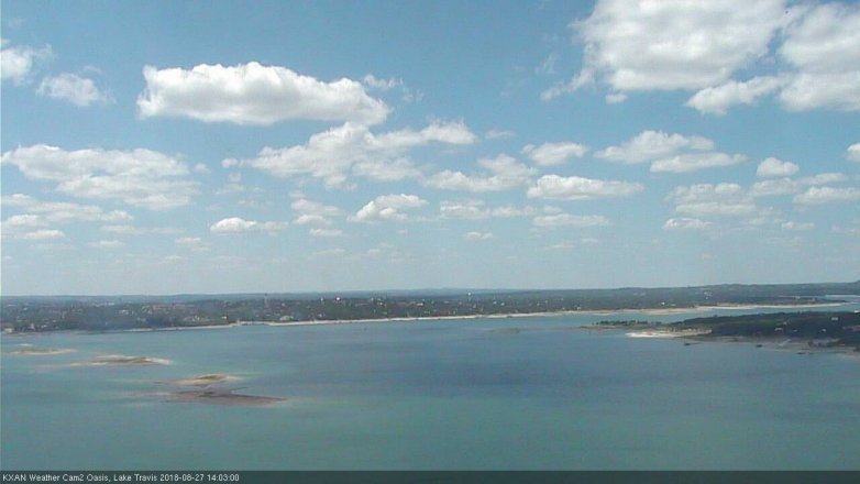 Lake Travis webcam, August 27, 2018 1:05 PM CT