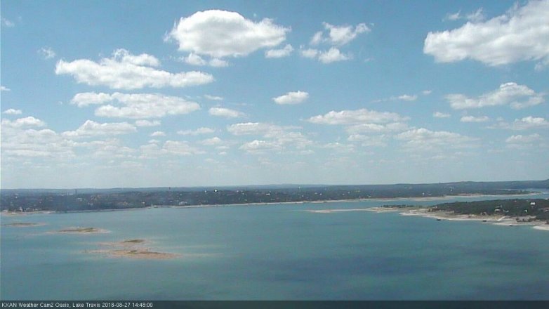 Lake Travis webcam, August 27, 2018 1:50 PM CT
