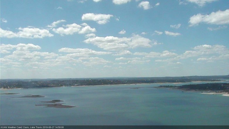 Lake Travis webcam, August 27, 2018 2:00 PM CT