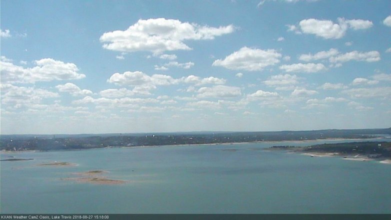 Lake Travis webcam, August 27, 2018 2:20 PM CT