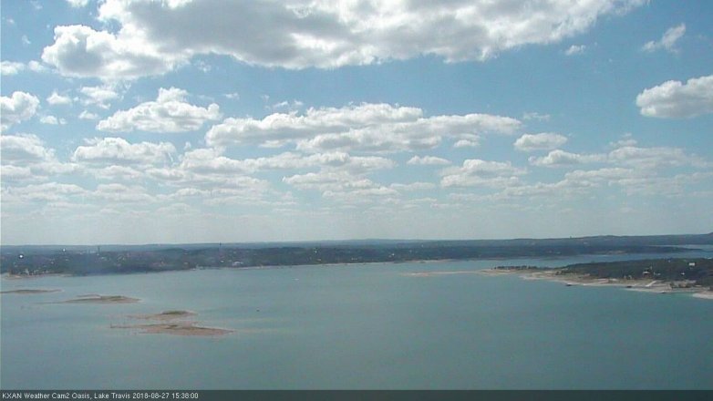 Lake Travis webcam, August 27, 2018 2:40 PM CT