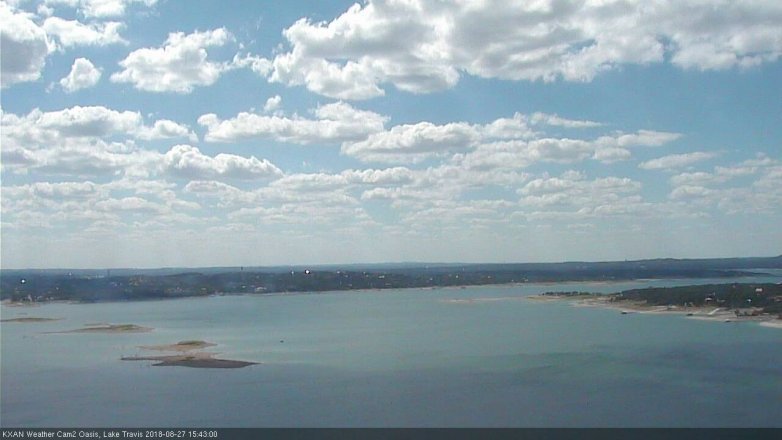 Lake Travis webcam, August 27, 2018 2:45 PM CT