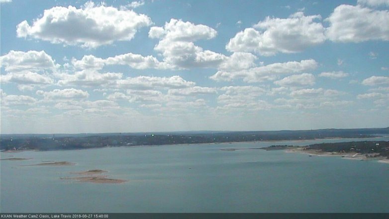 Lake Travis webcam, August 27, 2018 2:50 PM CT
