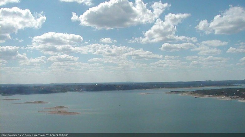 Lake Travis webcam, August 27, 2018 2:55 PM CT