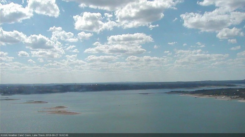 Lake Travis webcam, August 27, 2018 3:05 PM CT