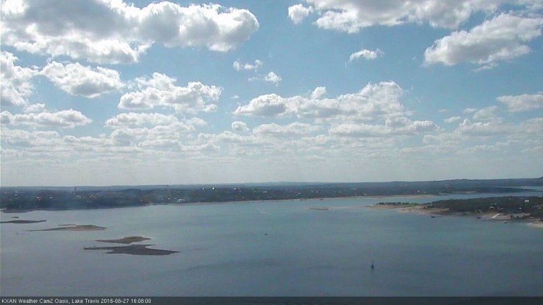Lake Travis webcam, August 27, 2018 3:10 PM CT