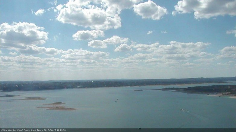 Lake Travis webcam, August 27, 2018 3:15 PM CT