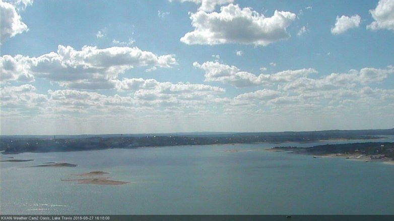 Lake Travis webcam, August 27, 2018 3:20 PM CT