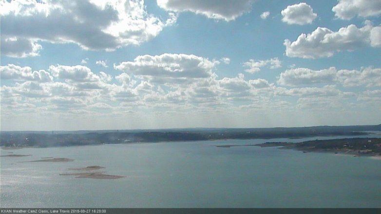 Lake Travis webcam, August 27, 2018 3:30 PM CT