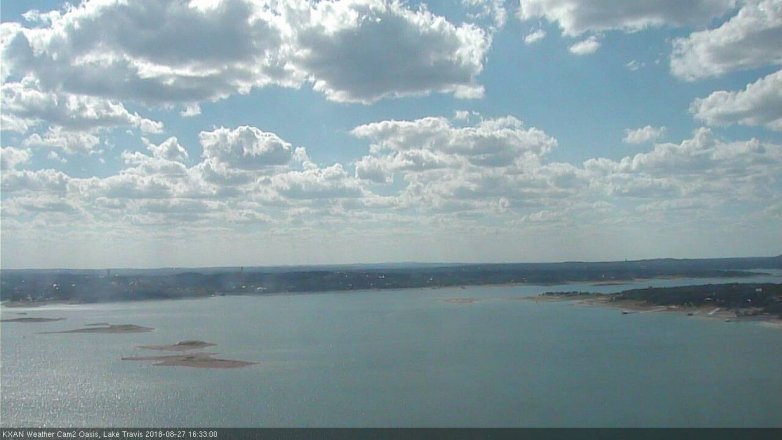 Lake Travis webcam, August 27, 2018 3:35 PM CT