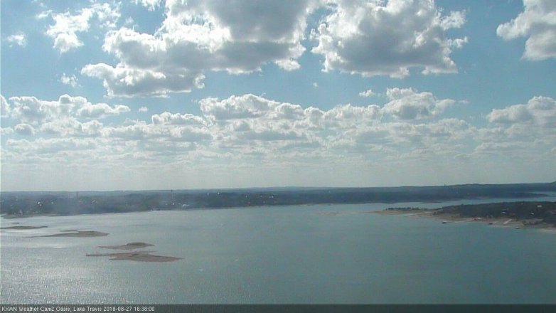 Lake Travis webcam, August 27, 2018 3:40 PM CT