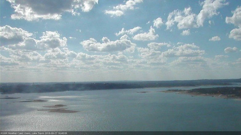 Lake Travis webcam, August 27, 2018 3:50 PM CT