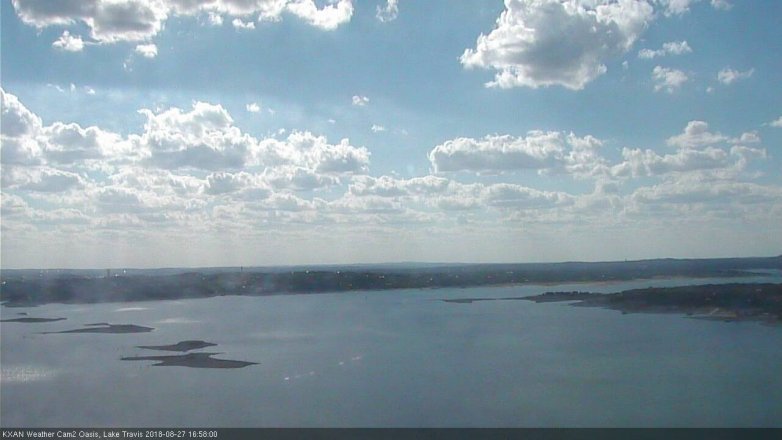 Lake Travis webcam, August 27, 2018 4:00 PM CT
