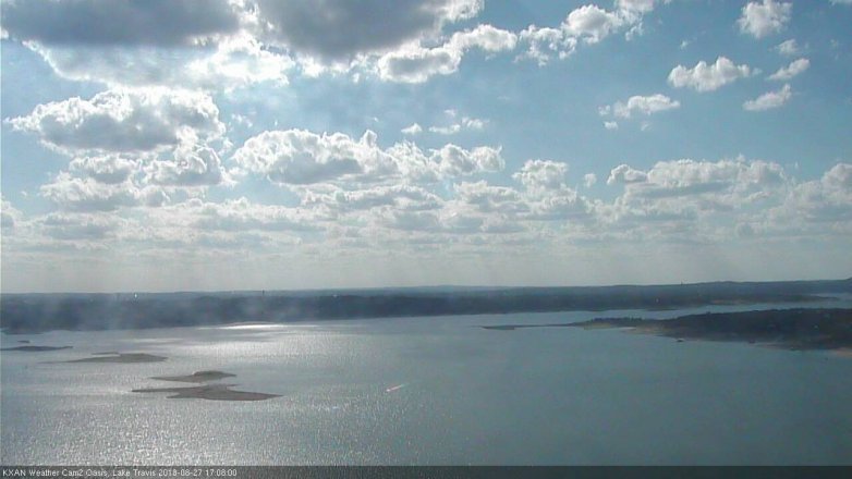 Lake Travis webcam, August 27, 2018 4:10 PM CT