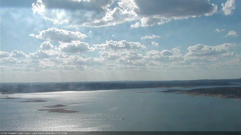 Lake Travis webcam, August 27, 2018 4:15 PM CT