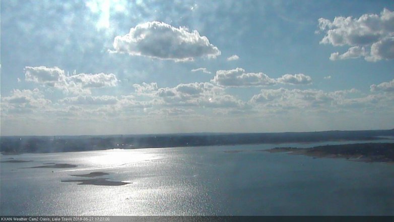 Lake Travis webcam, August 27, 2018 4:30 PM CT