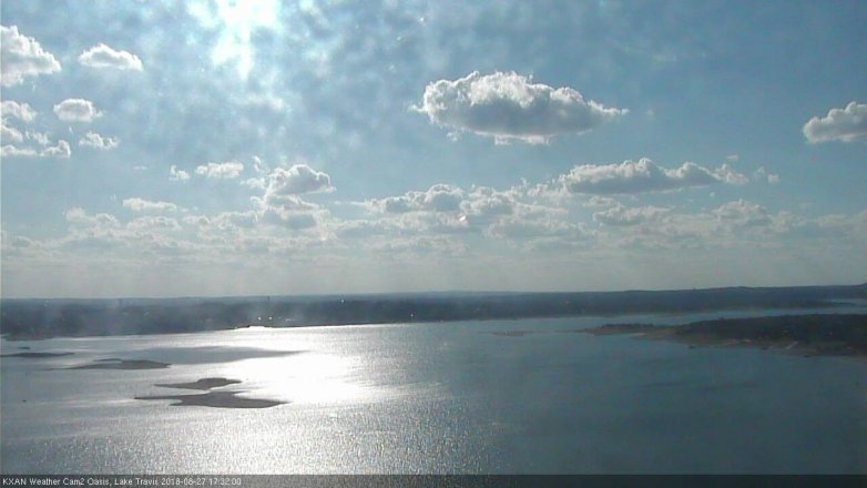 Lake Travis webcam, August 27, 2018 4:35 PM CT