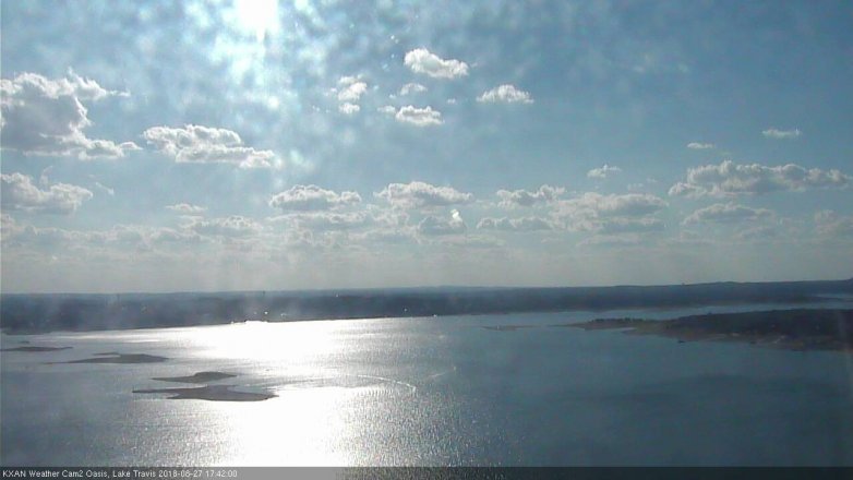 Lake Travis webcam, August 27, 2018 4:45 PM CT