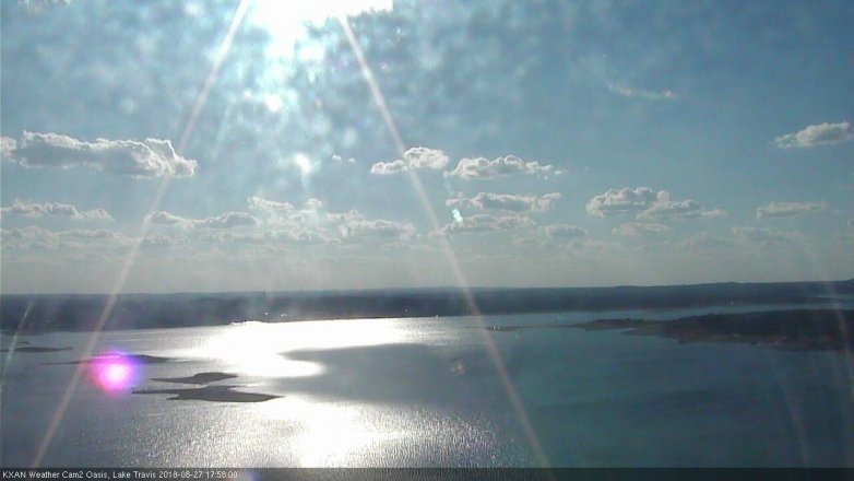 Lake Travis webcam, August 27, 2018 5:00 PM CT