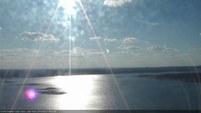 Lake Travis webcam, August 27, 2018 5:05 PM CT