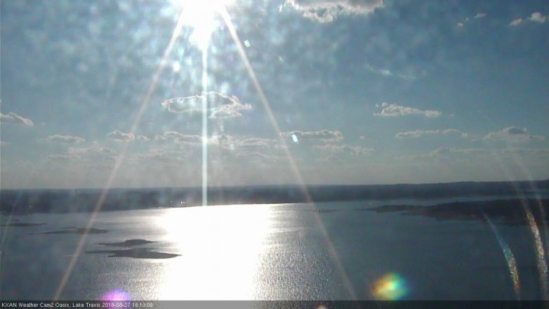 Lake Travis webcam, August 27, 2018 5:15 PM CT