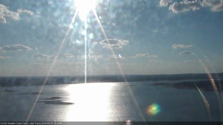 Lake Travis webcam, August 27, 2018 5:20 PM CT